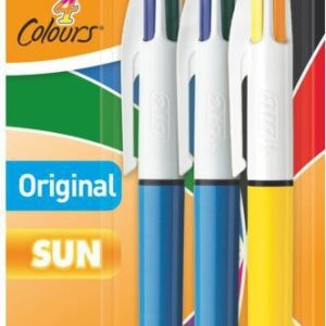 BIC 4-kleurenbalpen Original/SUN – 2+1 gratis