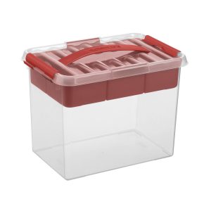 Q-line MultiBox 9L met inzet – transparant/rood