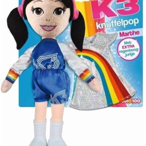 K3 knuffelpop met extra kleedje 40cm Marthe