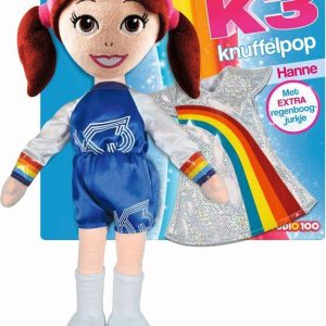K3 knuffelpop met extra kleedje 40cm Hanne