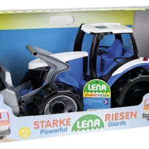 Giga Trucks Tractor met voorlader (blauw/wit) – 62cm