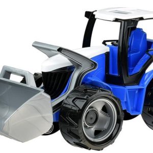 Giga Trucks Tractor met voorlader (blauw/wit) – 62cm