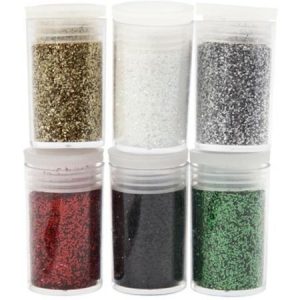 Glitter (metallic) 6x5gr – assorti kleuren