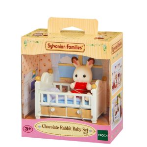 Sylvanian Families – Baby Chocoladekonijn + babybedje