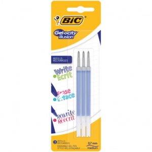 BIC Gel-ocity Illusion Refill Medium – 3stuks (blauw)