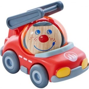 Brandweerauto Frido (auto met vliegwielmotor) voor kogelbaan rollebollen