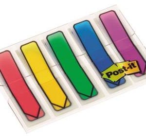 Post-It Index “Pijlen” (12mm x 43mm) 20 tabs/kleur – 5 kleuren