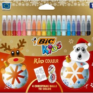 Christmas Edition – BIC Kids Viltstiften “Kid Couleur” – 18stuks