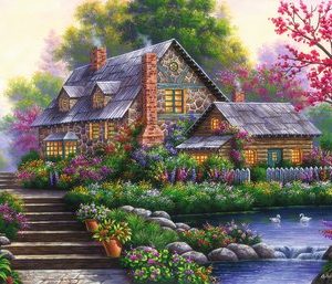 Puzzel (1000stuks) – Romantische cottage