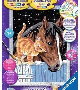 Schilderen op nummer – Veulen met katje