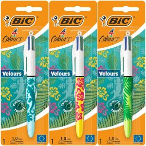 BIC 4-kleurenbalpen VELOURS – 1 exemplaar