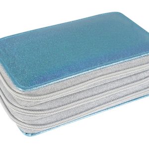 Etui EFA 3-vaks, gevuld (29-delig) – Glitter blauw