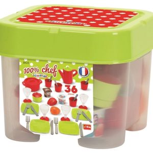 Ecoiffier 100% Chef – Eetservies 36-delig