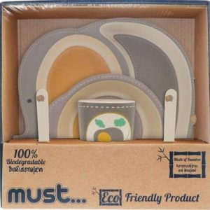 Olifant – Lunchset (bord, kom, beker, vork en lepel)