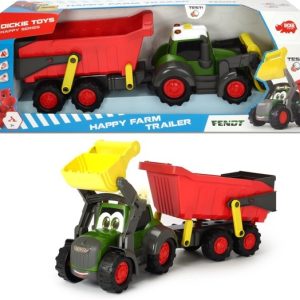 Happy Farm Trailer + Tractor “Fendt” (65cm) met licht/geluid