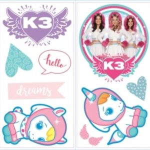 K3 – Muurstickers “DROMEN” (verwijderbaar) 16stuks