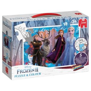 Disney Frozen 2 – Puzzel & kleur (18stuks)