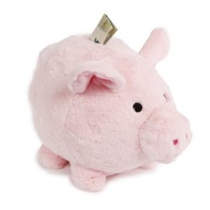 Spaarpot varken pluche 30cm