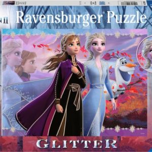 Puzzel (XXL) 100stuks – Disney Frozen 2 – Sterke zussen (glitter)