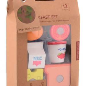 Jouéco – Ontbijtset op een dienblad (hout) 13-delig