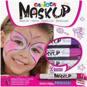 Carioca Mask Up schminkstiften “Princess” – 3stuks (paars/roze/wit)