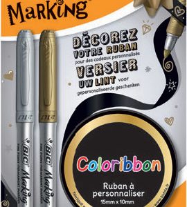 BIC Permanent Marker Metallic (goud/zilver) + Coloribbon