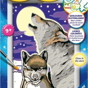 Schilderen op nummer – Wolven