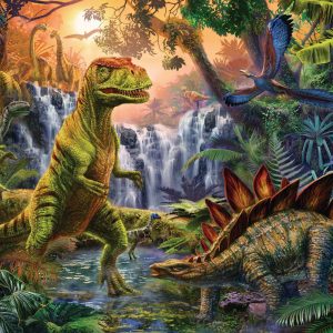 Puzzel (XXL) 100stuks – Oase van dinosauriërs