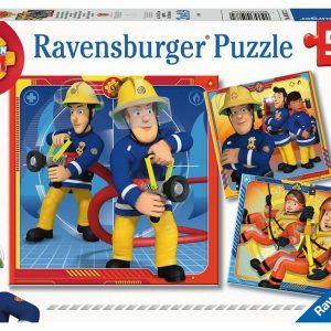 Puzzel (3x49stuks) – Brandweerman Sam – Onze held Sam