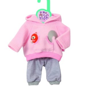 Dolly Moda – Sportuitrusting 36cm (roze/grijs)