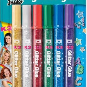 Bison Junior K3 – Glitterlijm 6x10ml