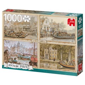 Puzzel (1000stuks) – Anton Pieck – Boten in de gracht