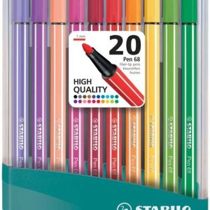 Stabilo Pen 68 ColorParade – Box 20stuks (blauw/turquoise)