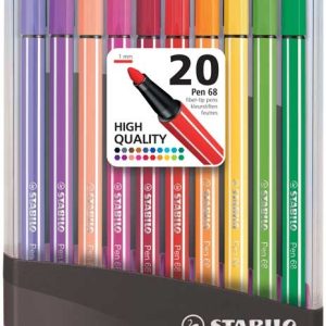 Stabilo Pen 68 ColorParade – Box 20stuks (antraciet/lila)