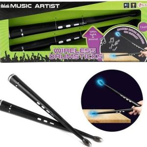 MUSIC ARTIST – Draadloze drumstokken met licht/geluid 2stuks