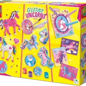 SES Creative – Glitter unicorns 3-in-1