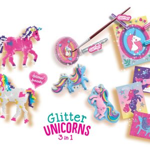 SES Creative – Glitter unicorns 3-in-1