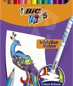 BIC Kids Evolution Illusion Uitgumbare Kleurpotloden – 12stuks