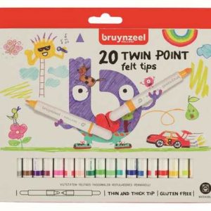 Bruynzeel Kids Viltstiften DUO Points – 20stuks