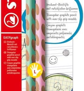 Stabilo EASYgraph Pastel HB groen/roze – links/2stuks