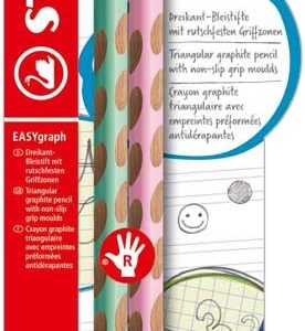 Stabilo EASYgraph Pastel HB groen/roze – rechts/2stuks