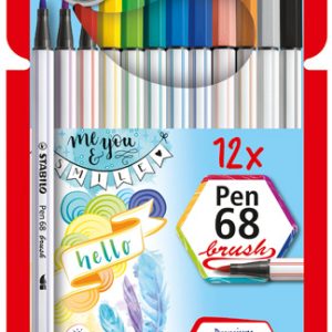 Stabilo Pen 68 Brush – Etui (karton) 12stuks