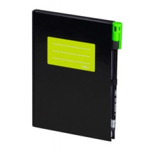 Pagna Notitieboek “Go” A5 met pen – zwart/turquoise