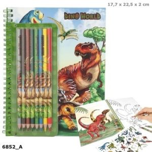 Dino World – Kleurboek met kleurpotloden