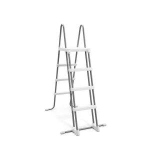 Intex Zwembadladder Krystal Clear (aluminium) – 122cm (grijs/wit)