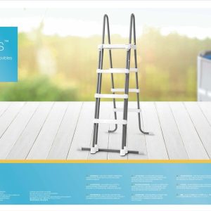 Intex Zwembadladder Krystal Clear (aluminium) – 122cm (grijs/wit)