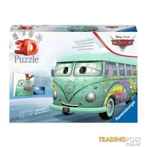 3D Puzzel (162stuks) – Volkswagen bus T1 Disney Pixar Cars