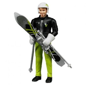 Skiër met accessoires