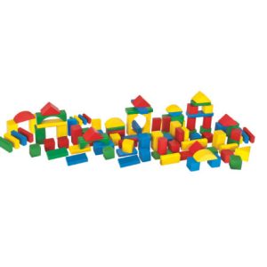 Houten blokken gekleurd