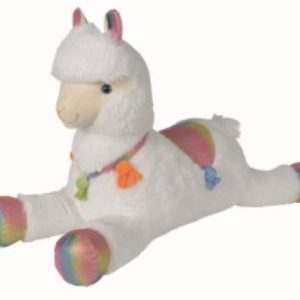 Liggende witte lama 60 cm